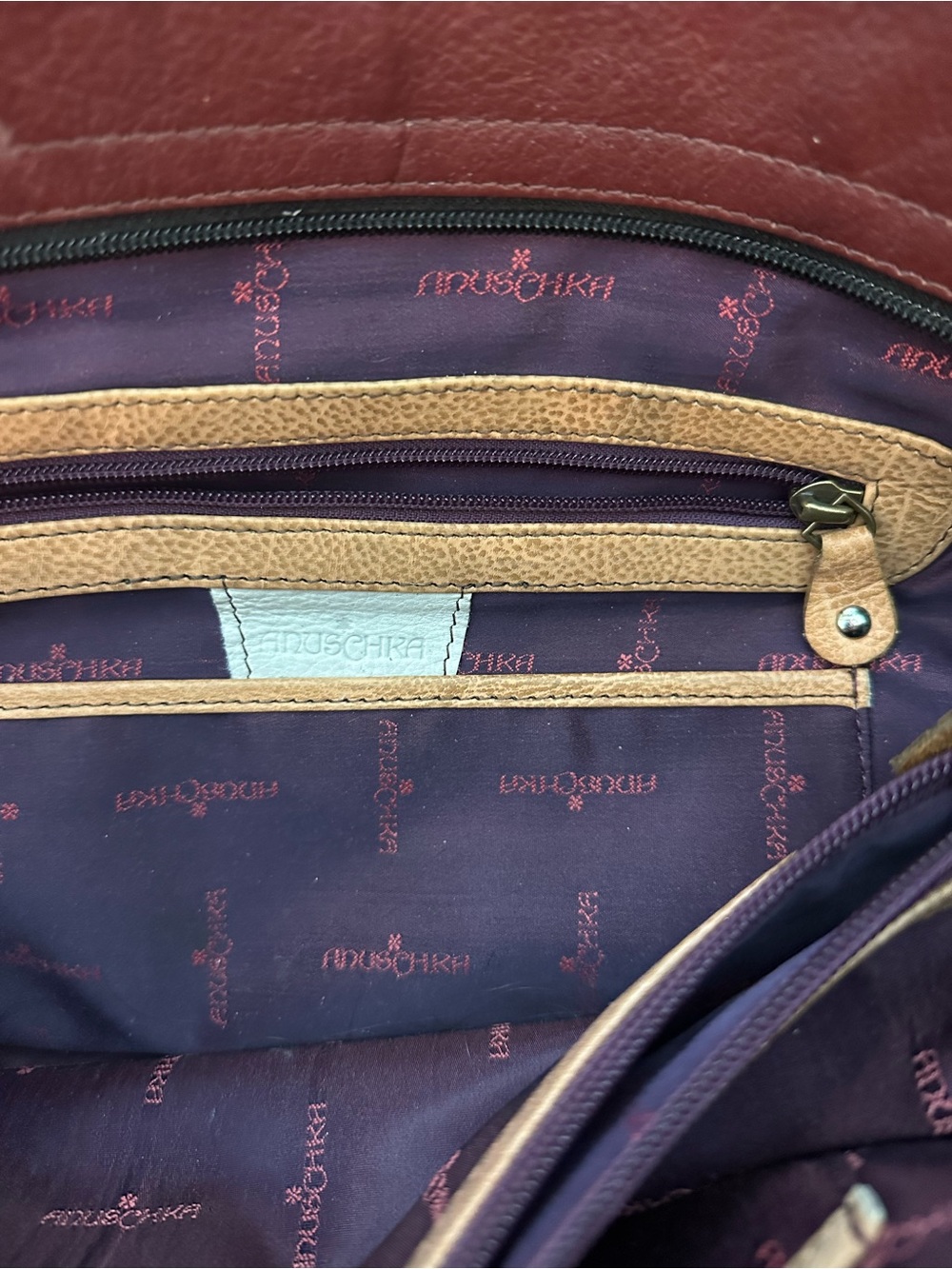 Anuschka # 181 large hobo tote and matching zip Around Wallet “Flying Jewels” - Picture 13 of 16